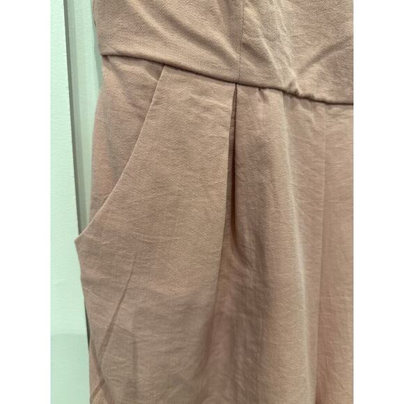 Mi Ami Boutique Pink Tie Strap Romper with Pockets,M - Picture 7 of 7